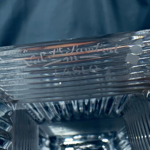 Val St Lambert Crystal Laslo Metropolis Candlestick Candle Holder Glass Decor - Picture 8 of 15